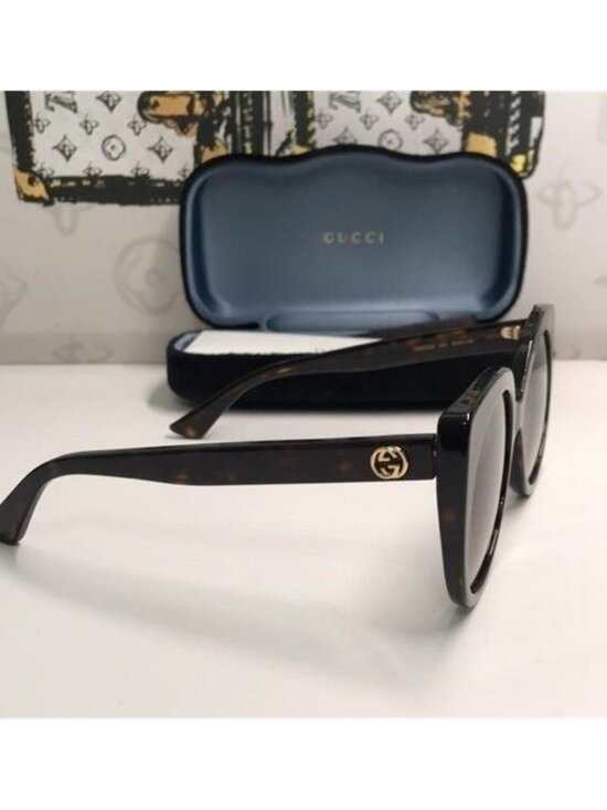 Luxury New Authentic Gucci GG0325S 002 Cat-Eye Sunglasses ✨